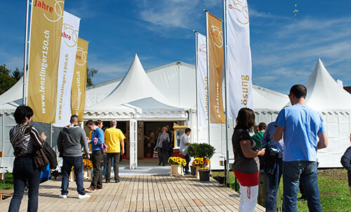 Beispiel Eingang mit Spitzzelten